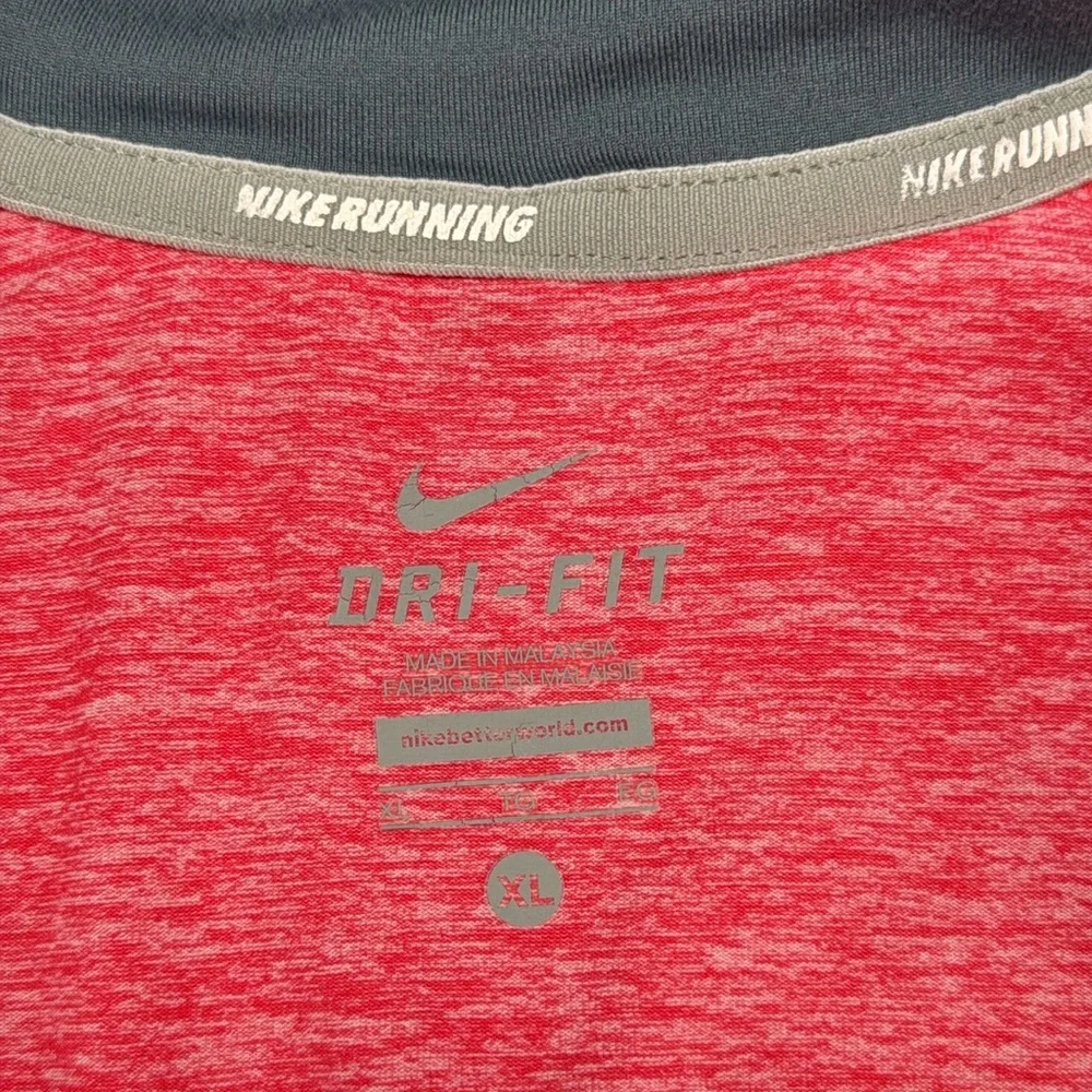 Nike Running Element Running Dri Fit Women's Red-White Pullover Jacket Shirt XL